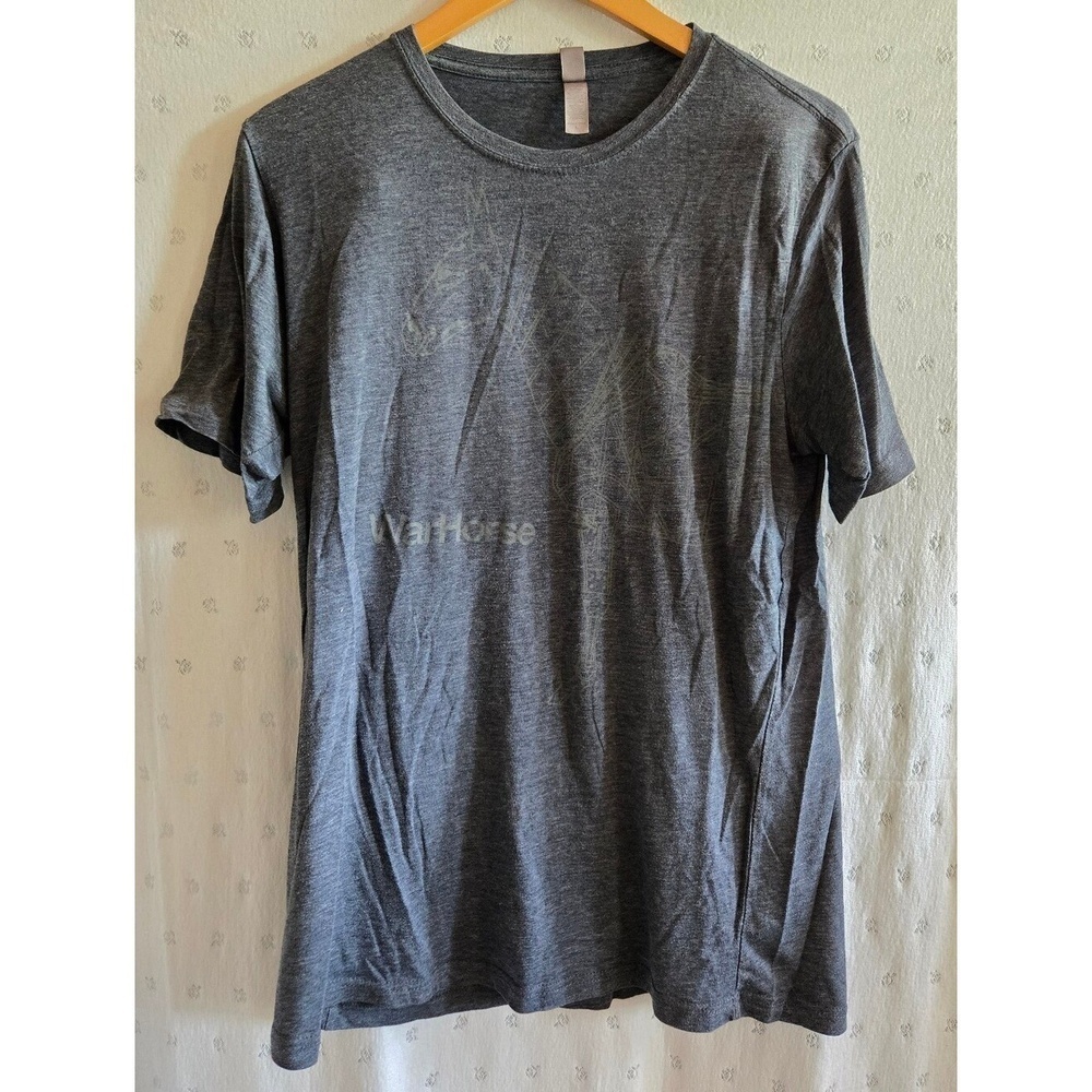War Horse Broadway Women's Short Sleeve Crew Neck Tee - Charcoal Gray Size L